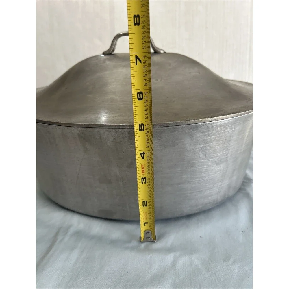 Vintage Master Maid Cast Aluminum Oval Dutch Oven Roaster w/Lid Made In USA